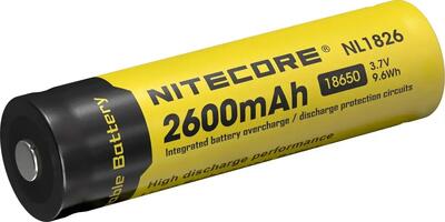 Nitecore nl1826 oplaadbare 18650 li-ion batterij 2600mah