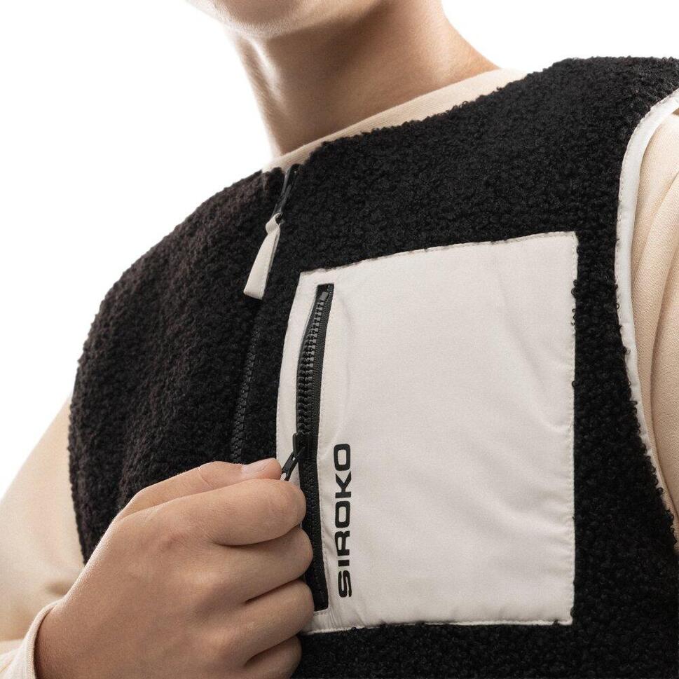 Chłopięca dwustronna ocieplana kamizelka sherpa Lifestyle Siroko Explorer