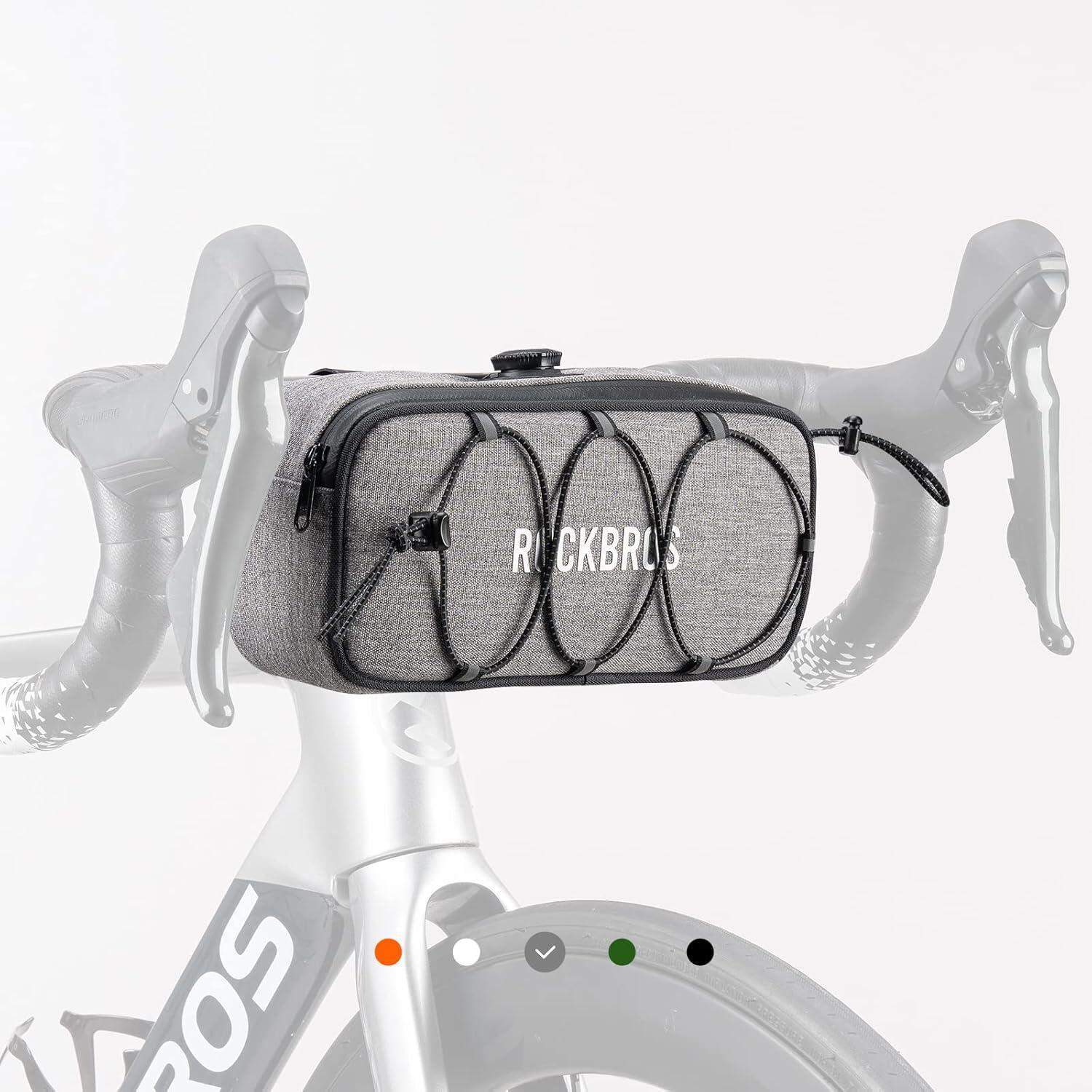 Rockbros - Rockbros Sacoche Guidon Vélo 1.9l Étanche Réfléchissant Gravel Route Vtt Gris - Sacoche De Guidon - Gris - Decathlon
