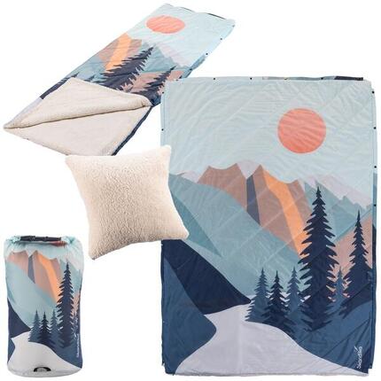 Kołdra kempingowa, turystyczna Liva 4 w 1 śpiwór, pled, peleryna, poduszka