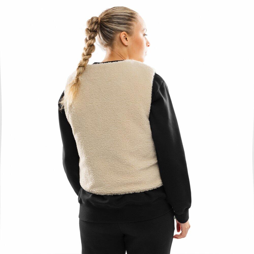 Gilet réversible matelassé doublé sherpa femme Lifestyle Scape Noir 2/7
