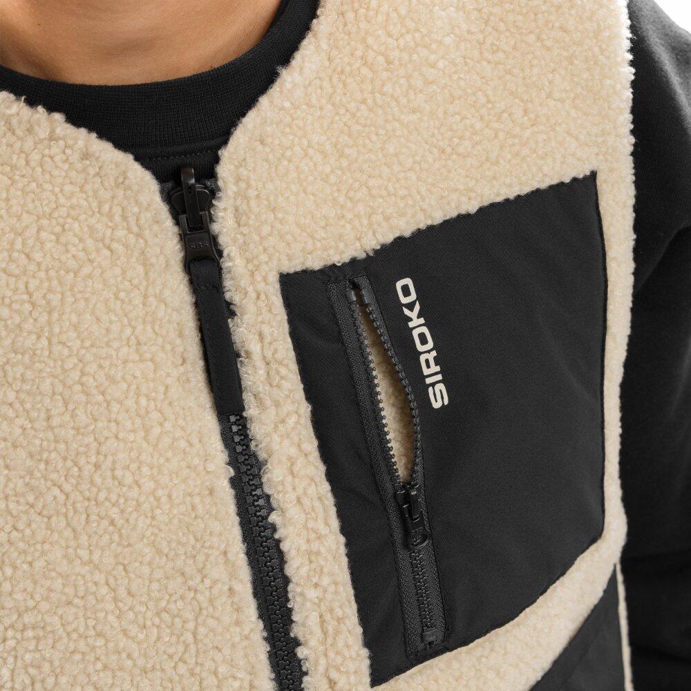 Gilet réversible matelassé doublé sherpa femme Lifestyle Scape Noir 4/7