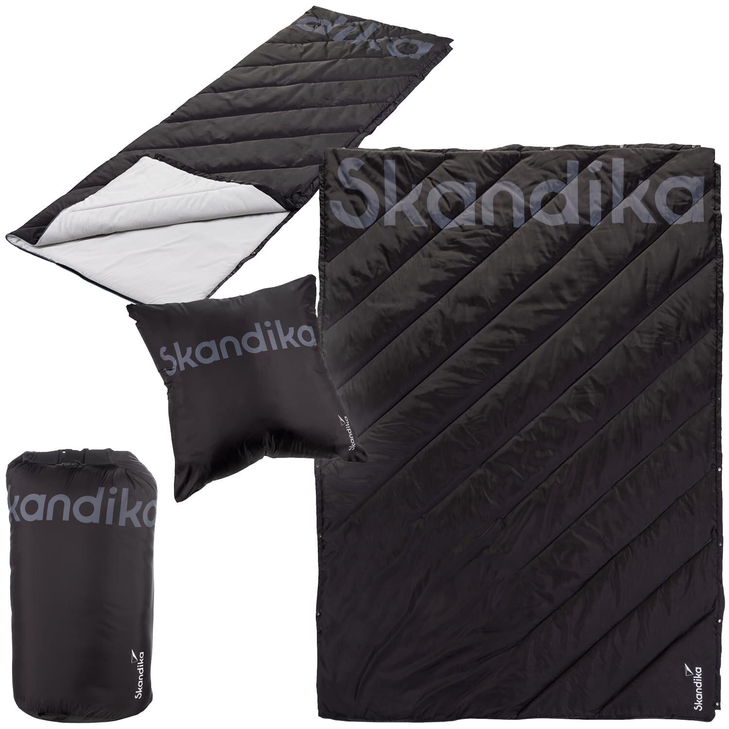Skandika Deckenschlafsack Campingdecke Liva, 4-in-1, Outdoor Decke, 200x135cm, Überwurf, Kissen Skandika Deckenschlafsack Campingdecke Liva, 4-in-1, Outdoor Decke, 200x135cm, Überwurf, Kissen
