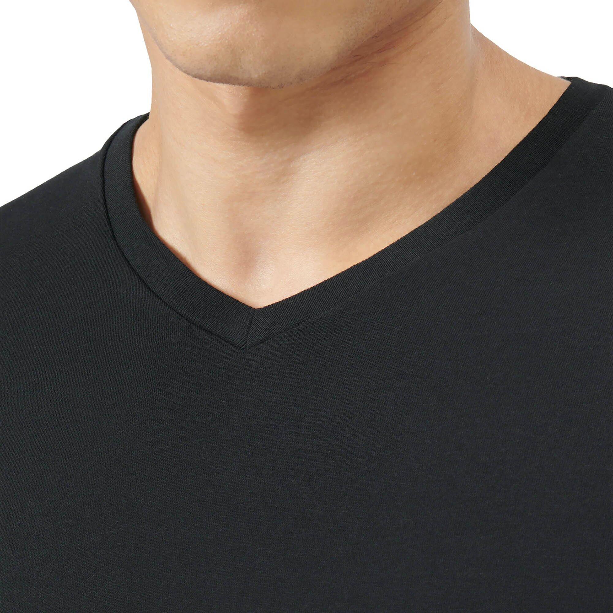 T-Shirt Herren 6er Pack Figurbetont-V-Neck Shirt, Active Core Cotton 6PK 2/6