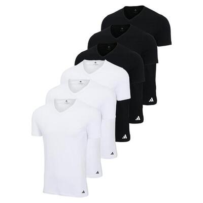 T-Shirt Herren 6er Pack Figurbetont-V-Neck Shirt, Active Core Cotton 6PK