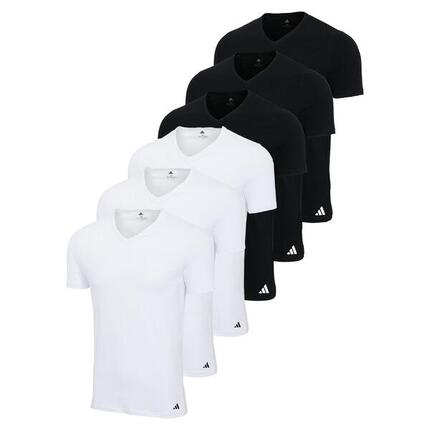 T-Shirt Herren 6er Pack Figurbetont-V-Neck Shirt, Active Core Cotton 6PK