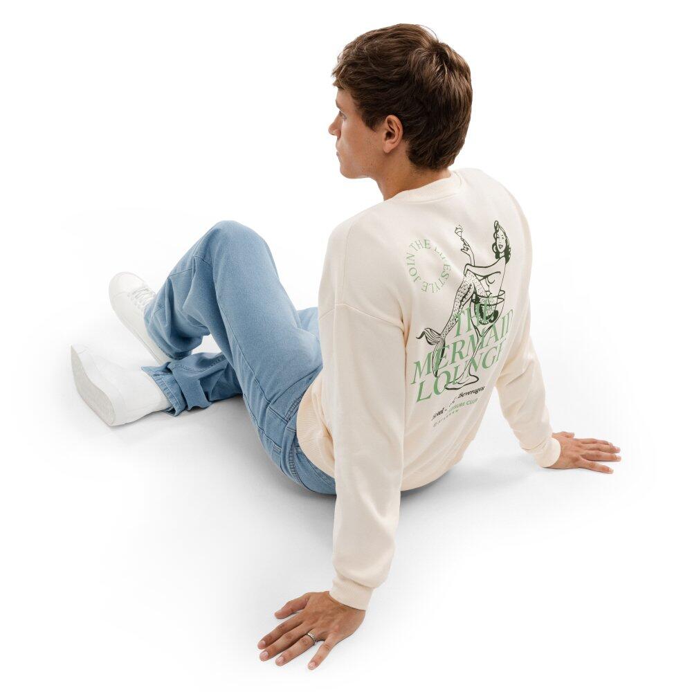 Felpa in cotone biologico da uomo Lifestyle Lounge Sand Beige 2/6