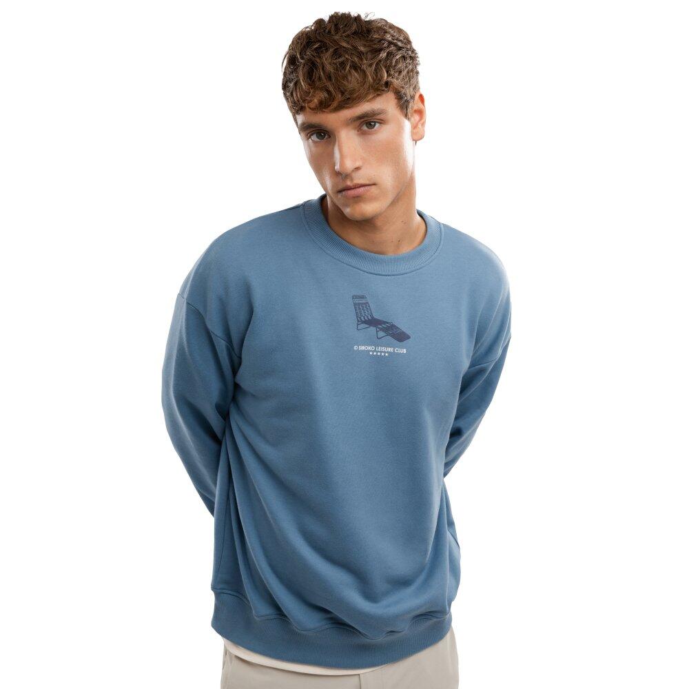 Siroko - Sweat-shirt Coton Bio Homme Lifestyle Summer Blue Bleu - Sweat-shirt - Bleu - Decathlon