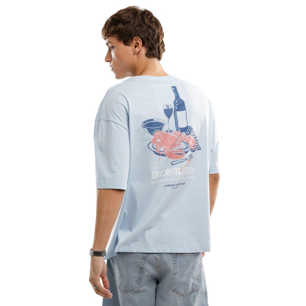 T-shirt manches courtes coton bio homme Lifestyle Lobster Light Blue Bleu 2/6