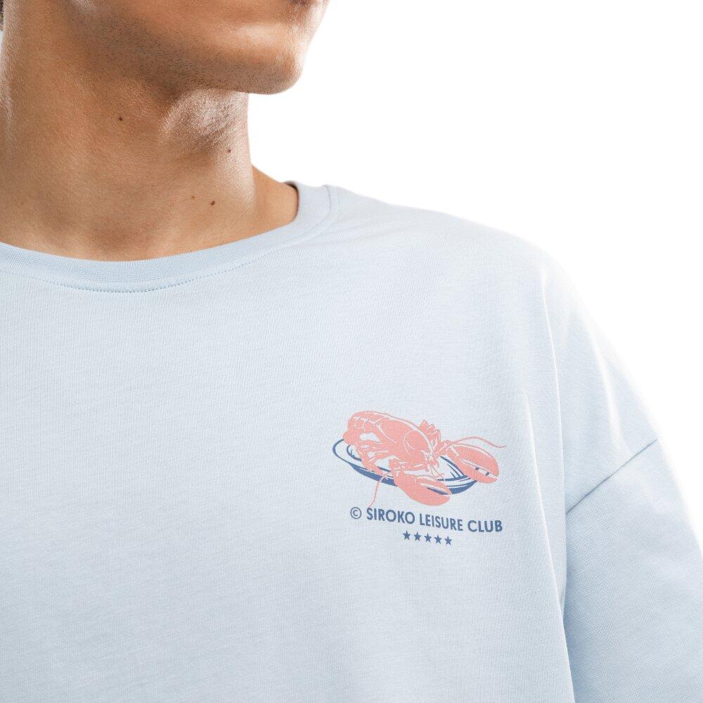 T-shirt manches courtes coton bio homme Lifestyle Lobster Light Blue Bleu 4/6