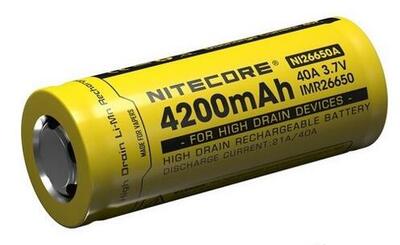 Nitecore oplaadbare batterij imr26650a, voor electronische