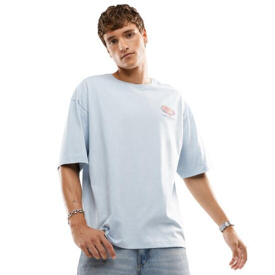 T-shirt manches courtes coton bio homme Lifestyle Lobster Light Blue Bleu