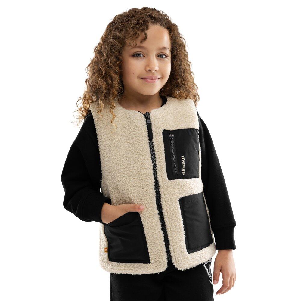 Siroko - Gilet Réversible Matelassé Doublé Sherpa Fille Lifestyle Enfants Tiny-g Noir - Veste - Noir - Decathlon