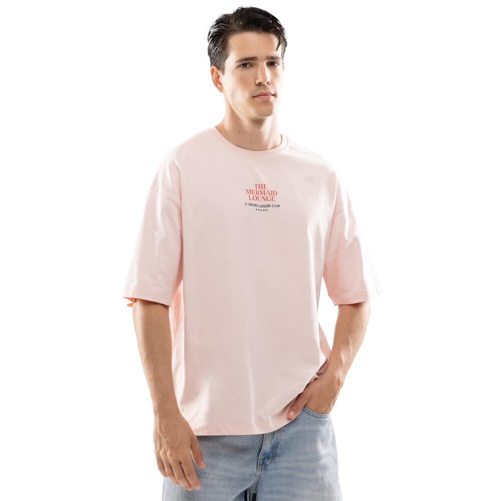 SIROKO Pánské tričko z organické bavlny s krátkým rukávem Naiad Pink