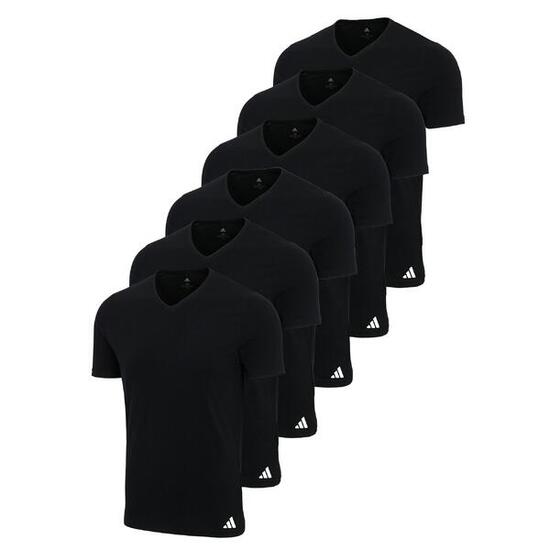 T-Shirt Herren 6er Pack Figurbetont-V-Neck Shirt, Active Core Cotton 6PK