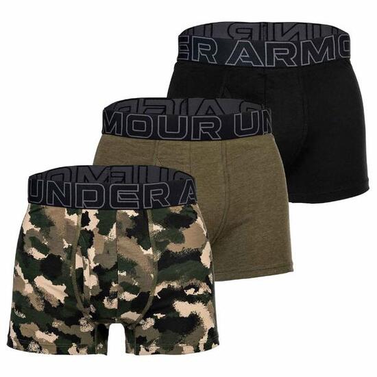 Boxershort Herren 3er Pack Figurbetont-UA PERFORMANCE COTTON - PRINT 3 INCH
