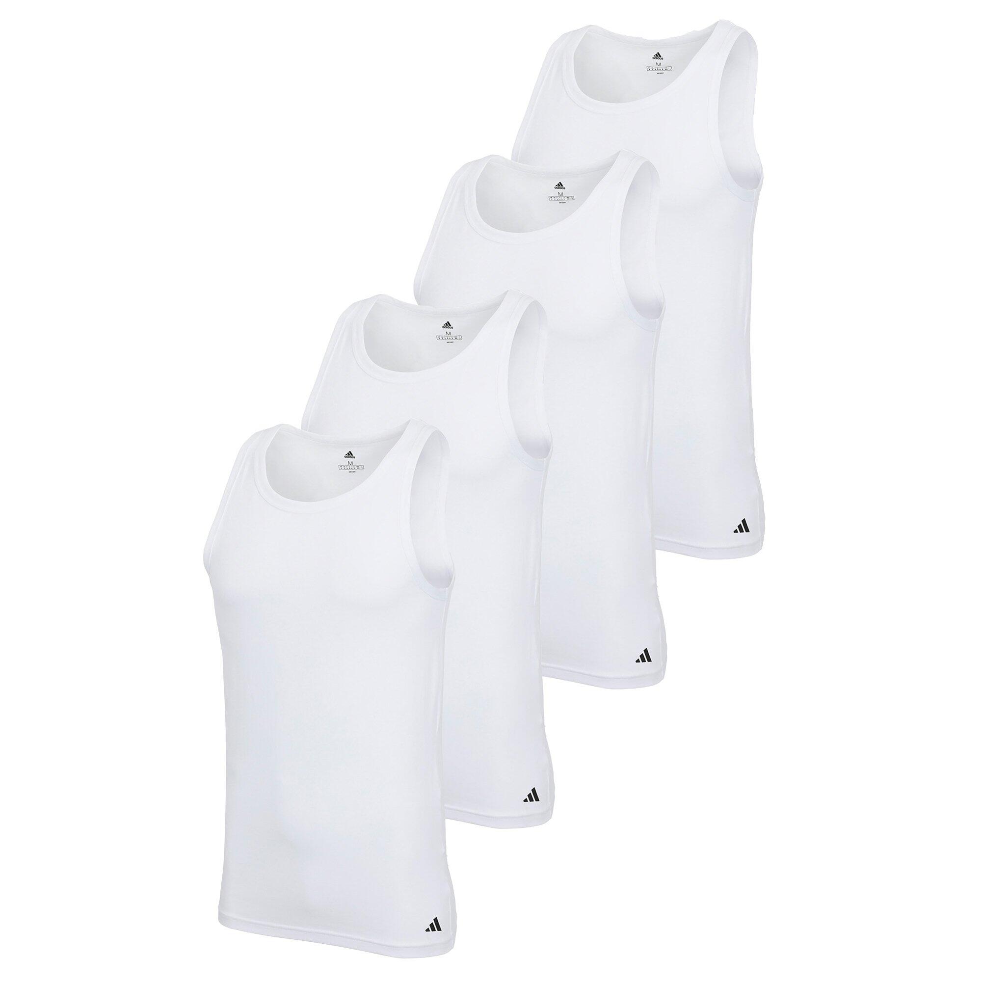 ADIDAS Unterhemd Herren 4er Pack Figurbetont-Tank Top Active Flex Cotton 4PK