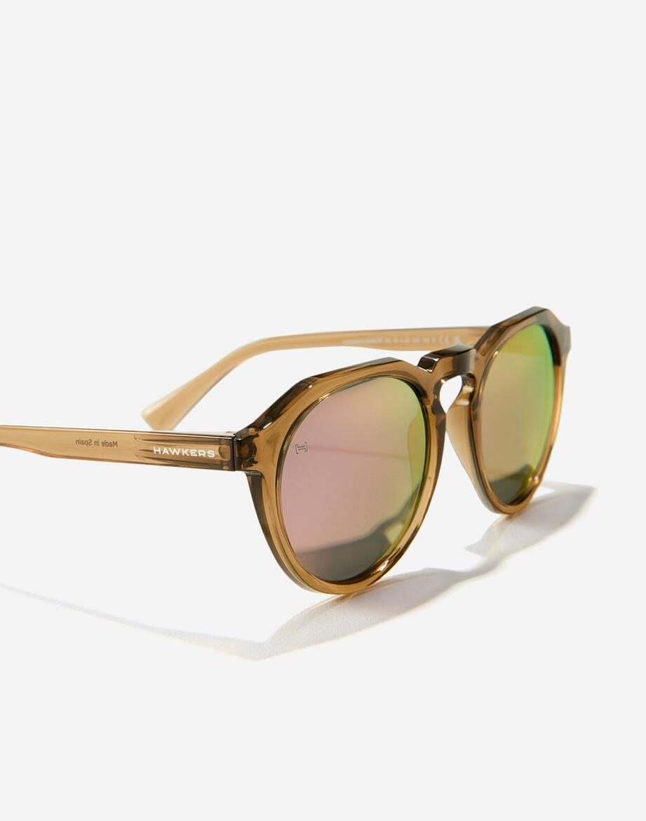 HAWKERS - Zonnebril voor Heren en Dames - WARWICK RAW POLARIZED BROWN ROSE GOLD 3/6