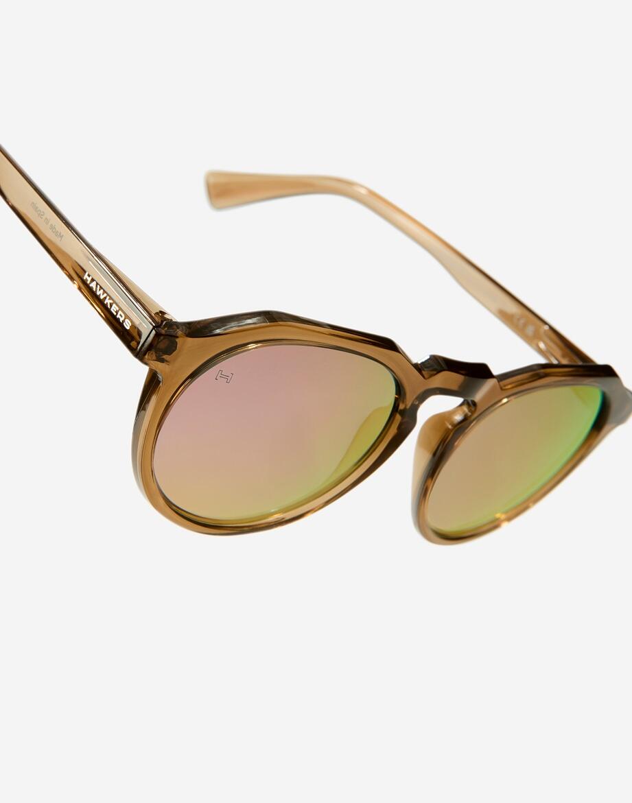 HAWKERS - Zonnebril voor Heren en Dames - WARWICK RAW POLARIZED BROWN ROSE GOLD 5/6