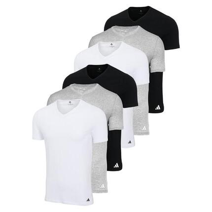 T-Shirt Herren 6er Pack Figurbetont-V-Neck Shirt, Active Core Cotton 6PK