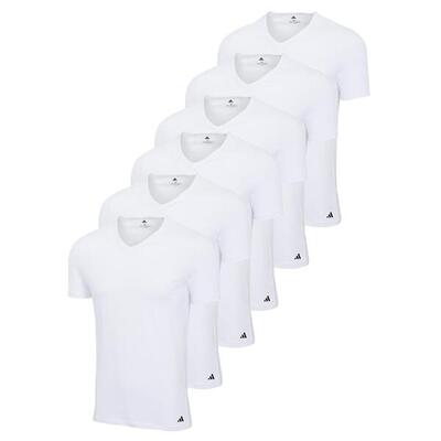 T-Shirt Herren 6er Pack Figurbetont-V-Neck Shirt, Active Core Cotton 6PK