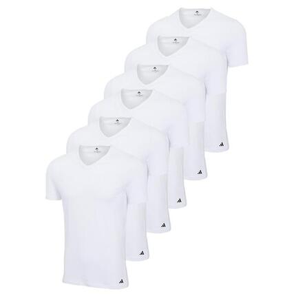 T-Shirt Herren 6er Pack Figurbetont-V-Neck Shirt, Active Core Cotton 6PK