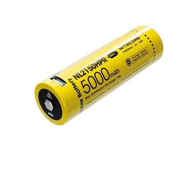Nitecore nl2150hpr oplaadbare 21700 li-ion batterij 5000mah met