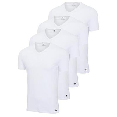T-Shirt Herren 4er Pack Figurbetont-V-Neck Shirt Active Flex Cotton 4P