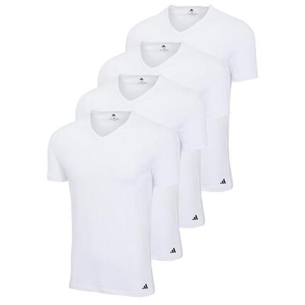 T-Shirt Herren 4er Pack Figurbetont-V-Neck Shirt Active Flex Cotton 4P