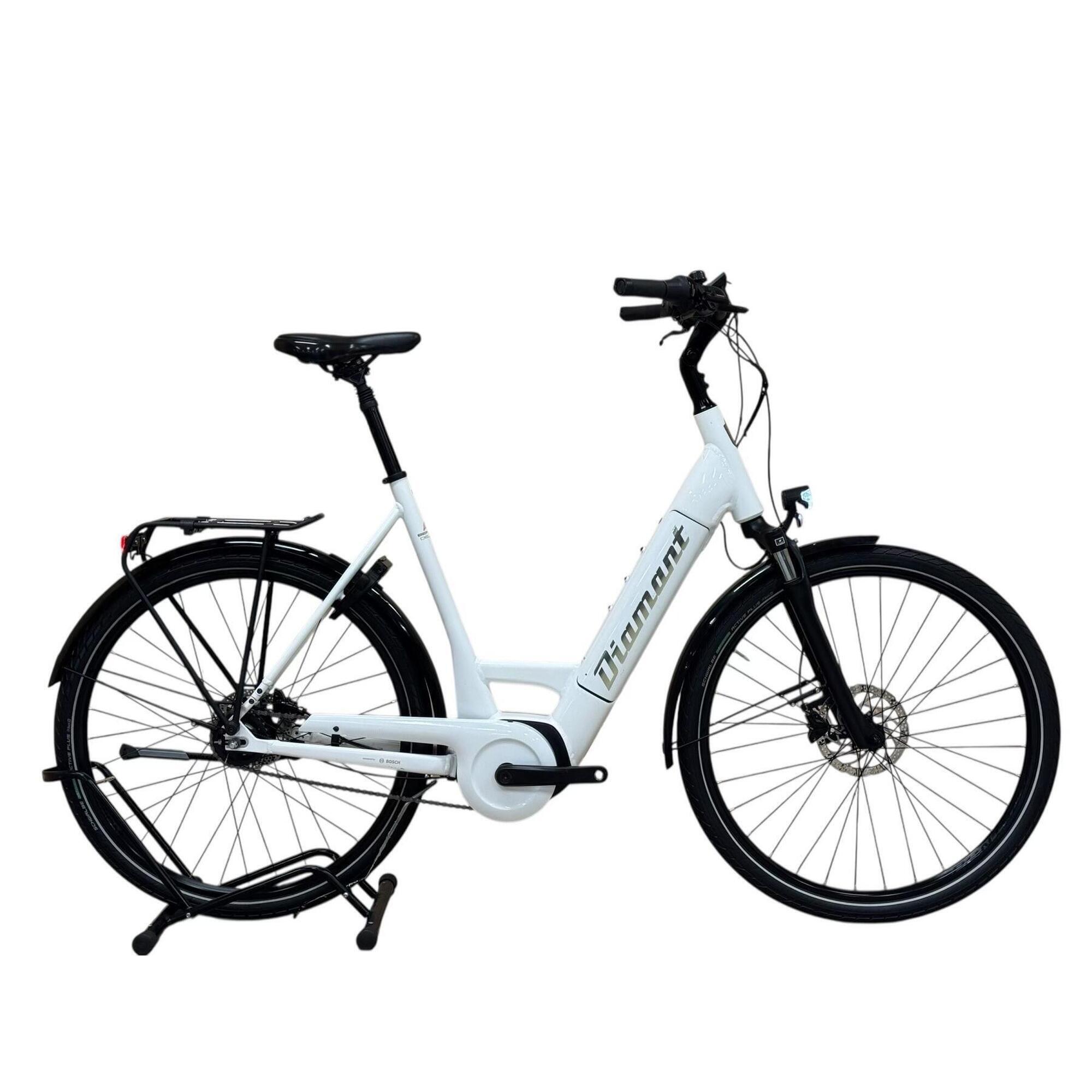 Diamant - Reconditionné - Vélo Électrique Diamant Beryll Deluxe+ - Comme Neuf - Vélo Ville Longue Distance - Blanc|noir - 60 Cm - Decathlon