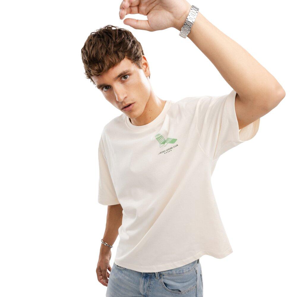 Siroko - T-shirt Manches Courtes Coton Bio Homme Lifestyle Life Sand Beige - T-shirt Manches Courtes - Beige - Decathlon