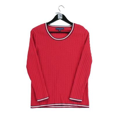 Seconda Mano - Maglione a maglia rossa intrecciata da donna - Stato eccellente