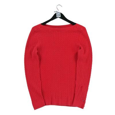Second life - Damen Twisted Knit Pullover in Rot - Wie neu