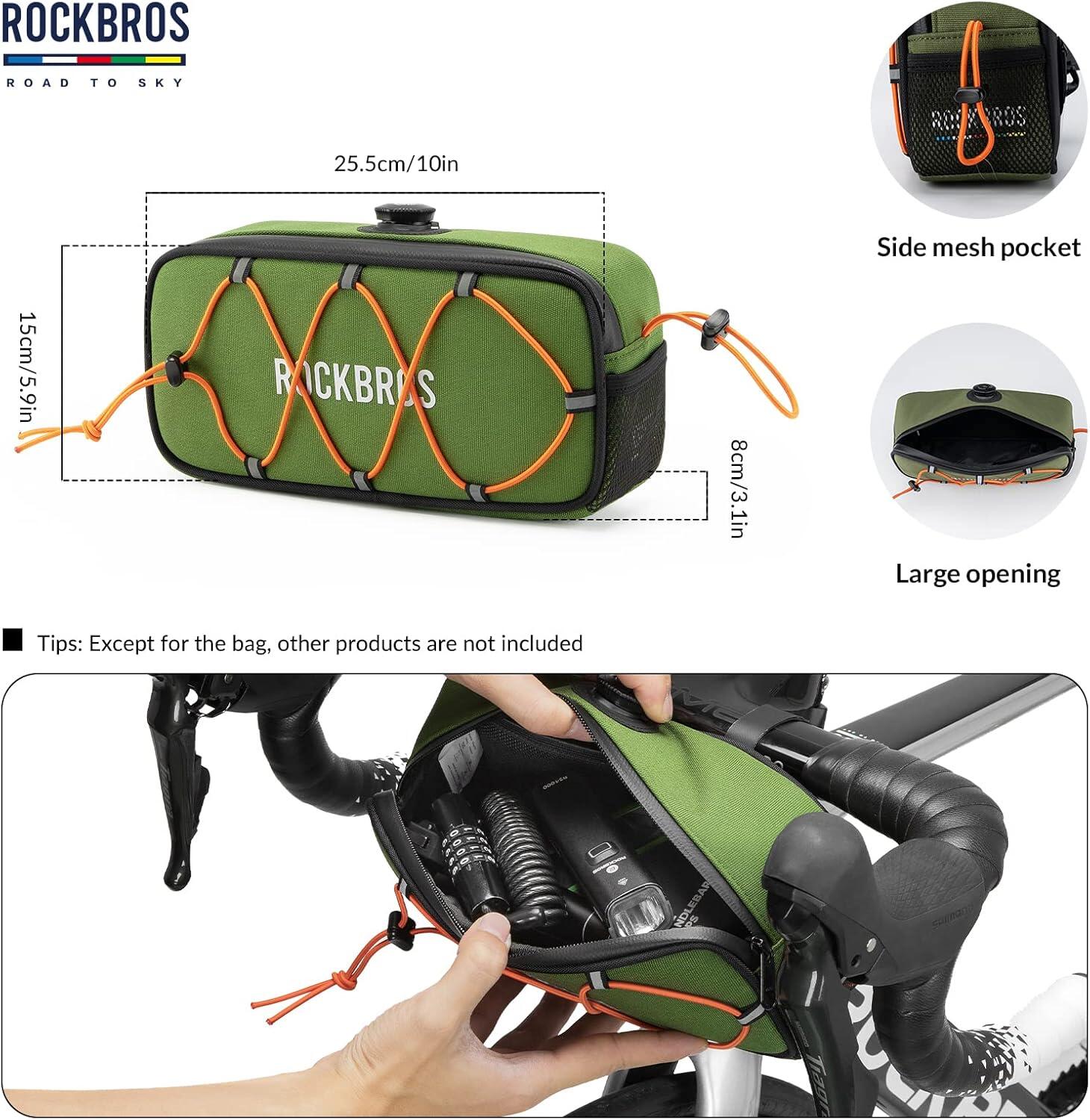 ROCKBROS – sac de vélo réfléchissant pour guidon, capacité de