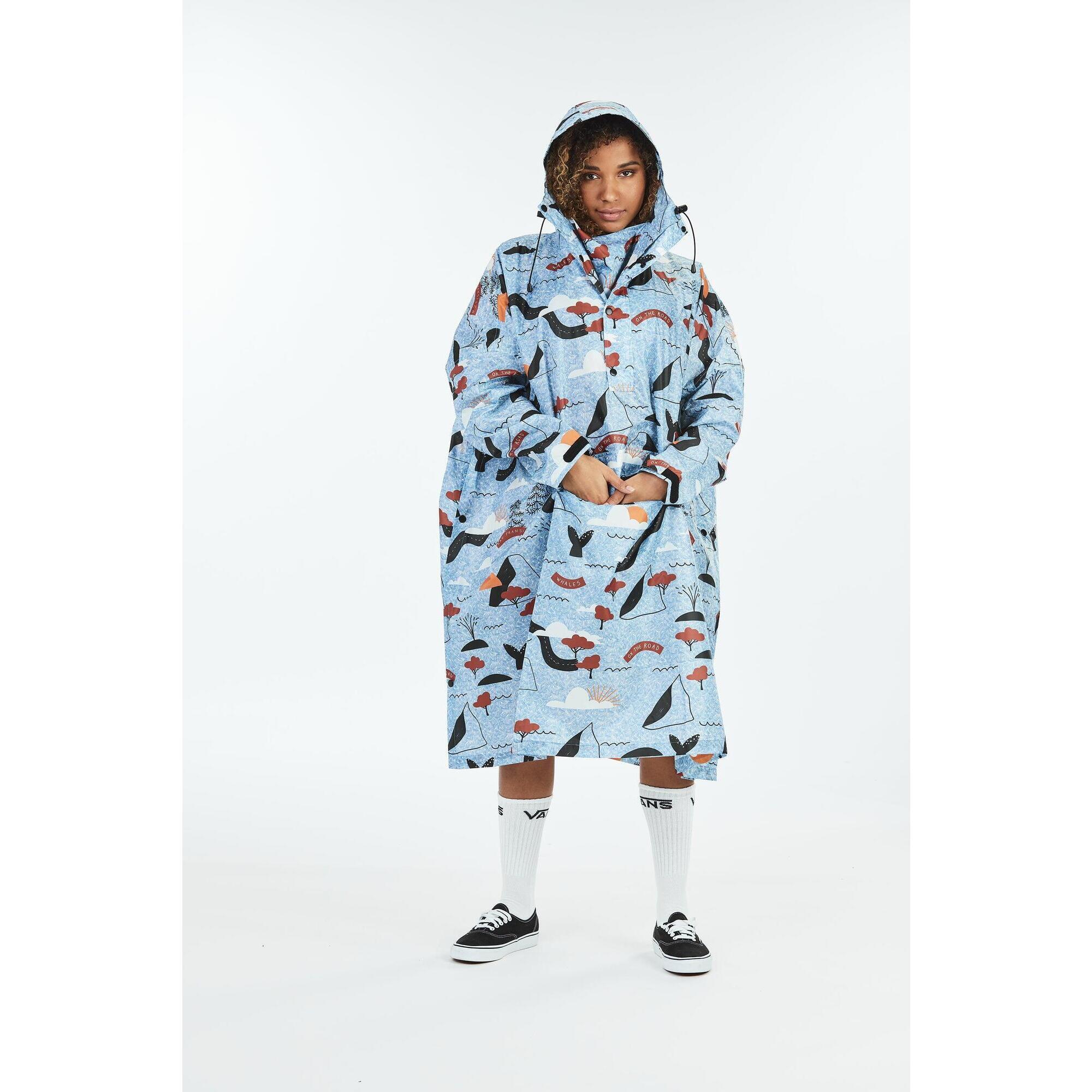 After Essentials - Poncho De Pluie Adulte - Unisexe - Sketchbook - Coupe-pluie - Bleu - No Size - Decathlon
