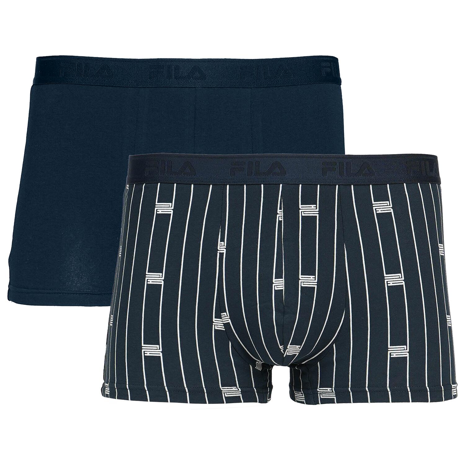 Fila - Man Boxer Elastic With Logo Pack Of 2 Pieces - Slip - Noir - 48 Xl - Decathlon