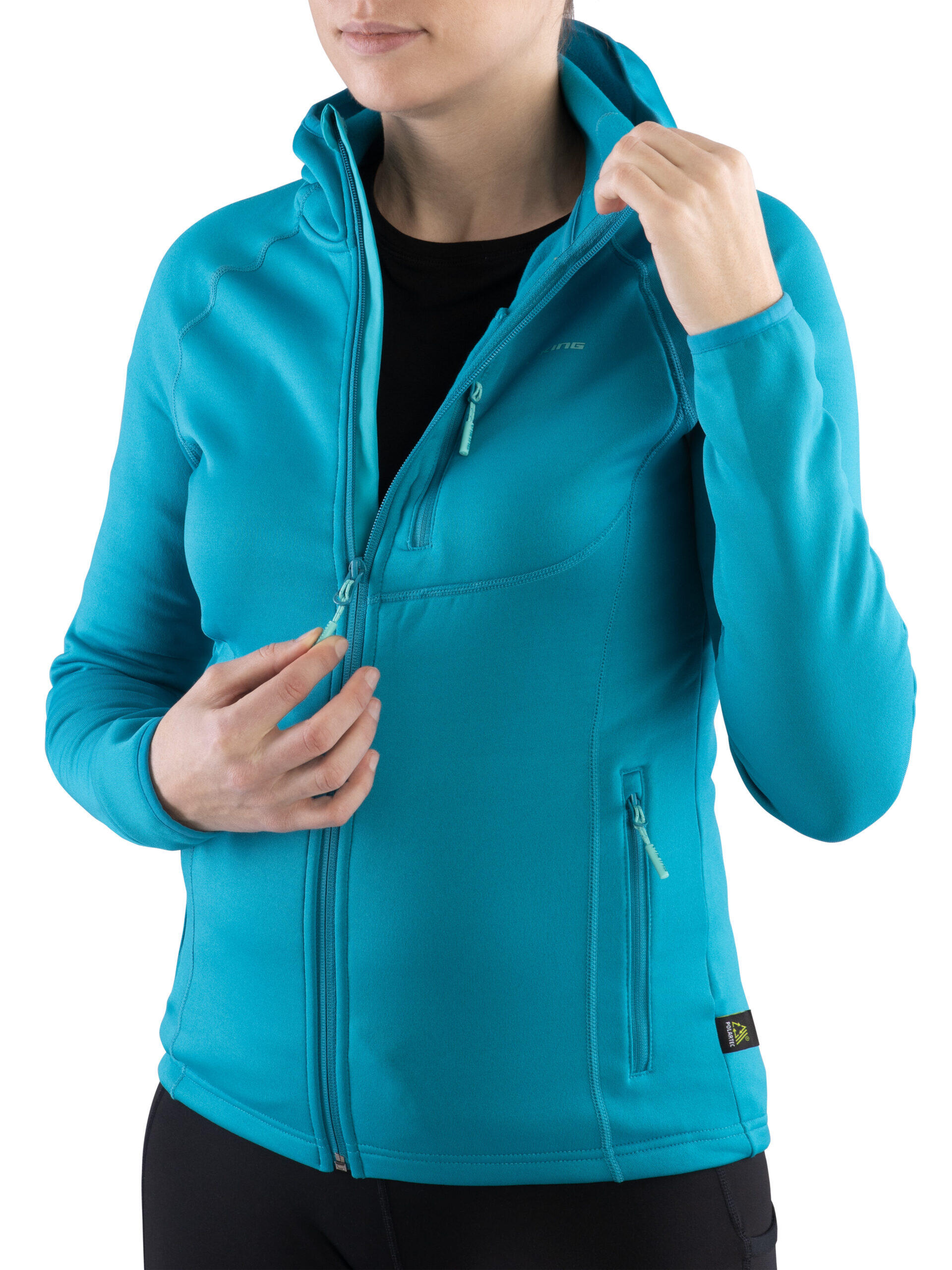 Bluza trekkingowa techniczna damska Viking Jukon Hoodie z kapturem na zamek 3/7
