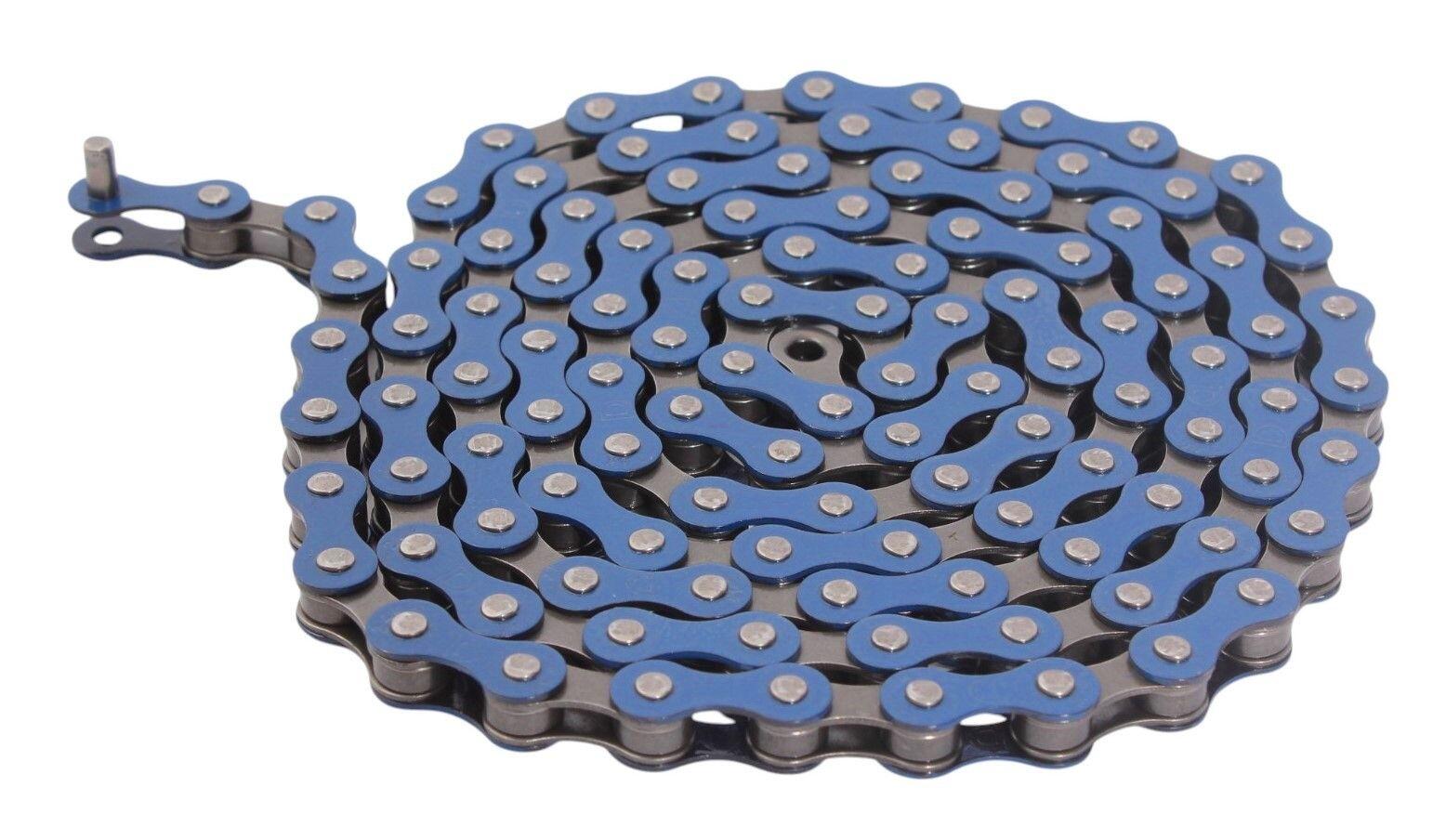CADENA BMX AZUL 1/2 "x1/8" ACERO KHEBIKES 2/4