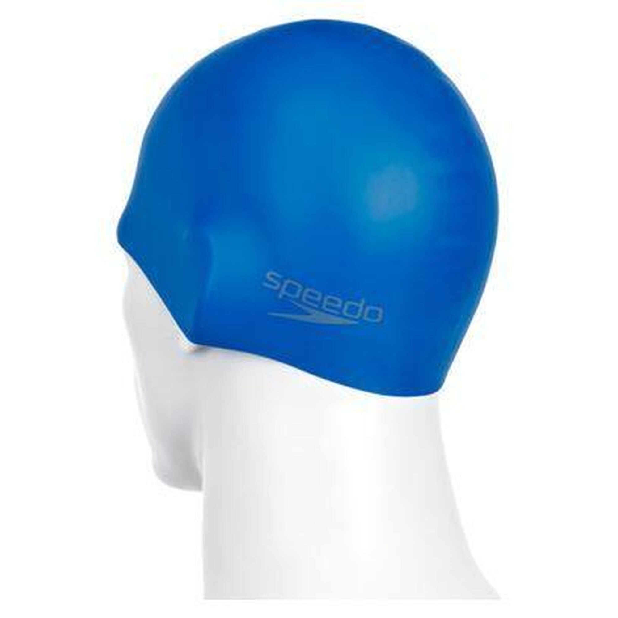 Speedo Badmuts Plain Moulded Silicone Blauw
