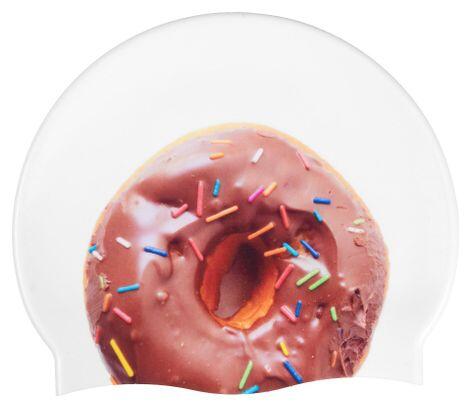 Arena Swim Cap HD Badekappe Weiß Donuts