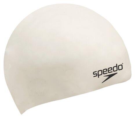 SPEEDO SPEEDO Swimcap Plain Flat Silicone White