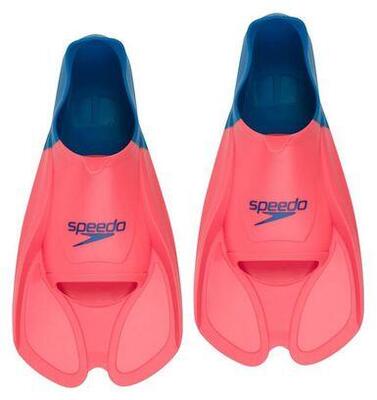 Speedo biofuse trainingsvinnen - arctic glass / volcanic orange - maat 11-12