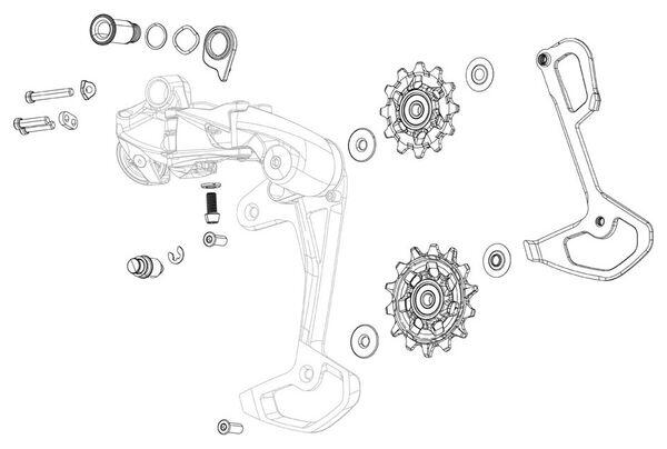 SRAM Forcella Sram GX T-Type Eagle AXS + rulli