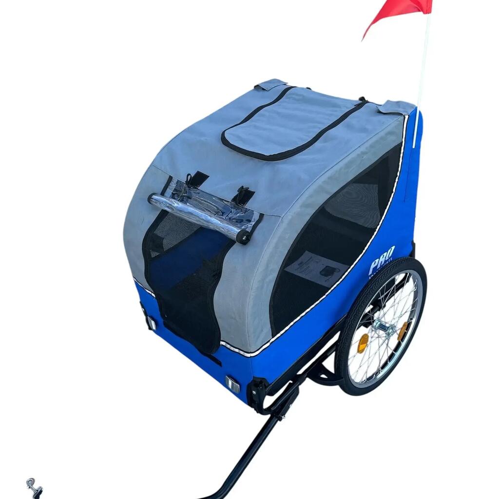Bike trailer for dogs - foldable - Deluxe Grey Dog Trailer - Max 30 kg