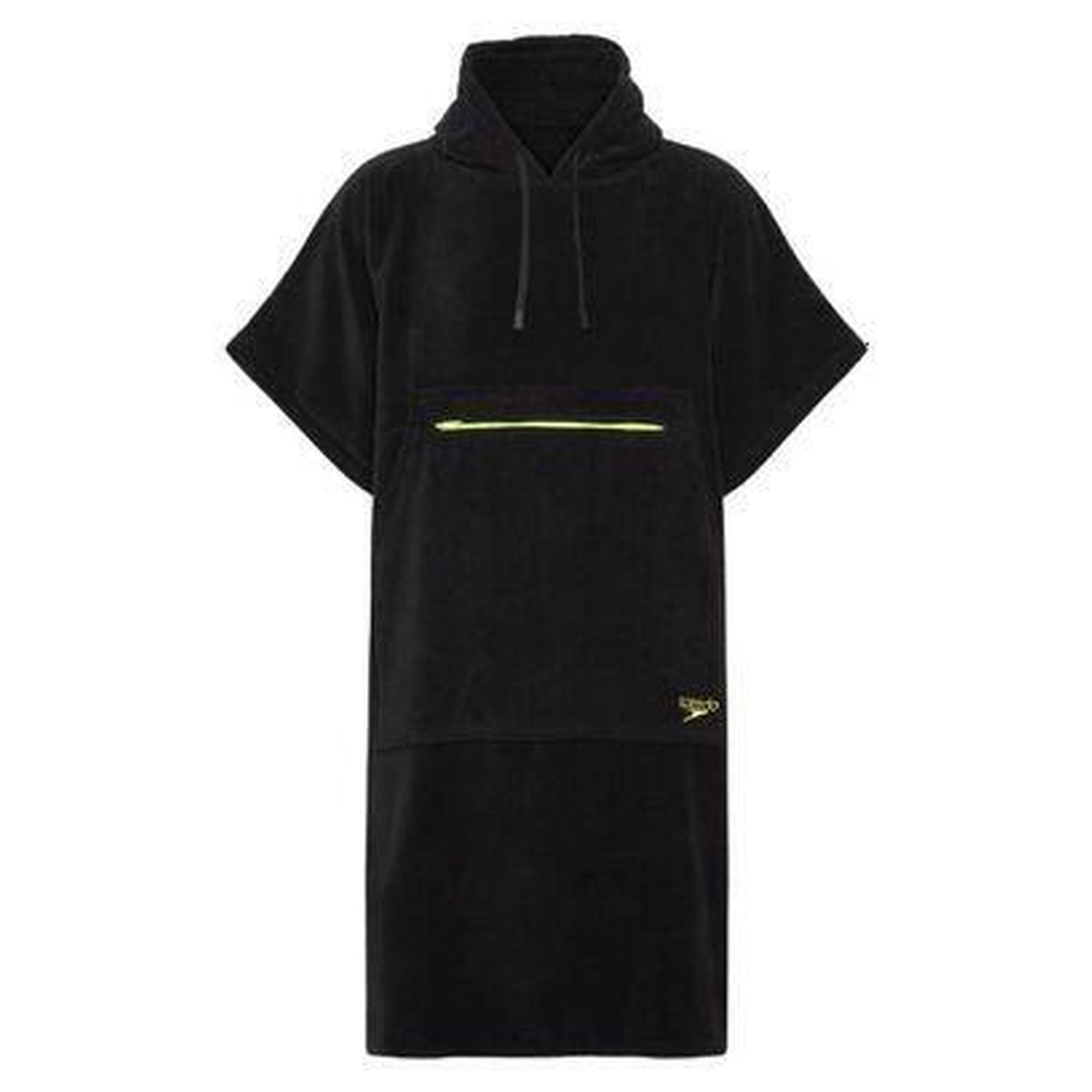 Speedo - Serviette De Bain Poncho Speedo Adultes Noir/jaune - Serviette Poncho - Vert - Decathlon