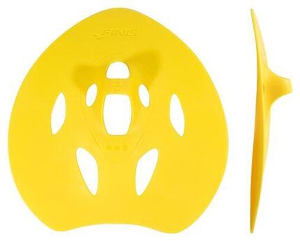 Techniek en kracht Paddles voor zwemmen zonder rubbers Finis Manta Paddle Geel