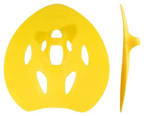 Pagaie per il nuoto di tecnica e forza senza gomma Finis Manta Paddle Giallo