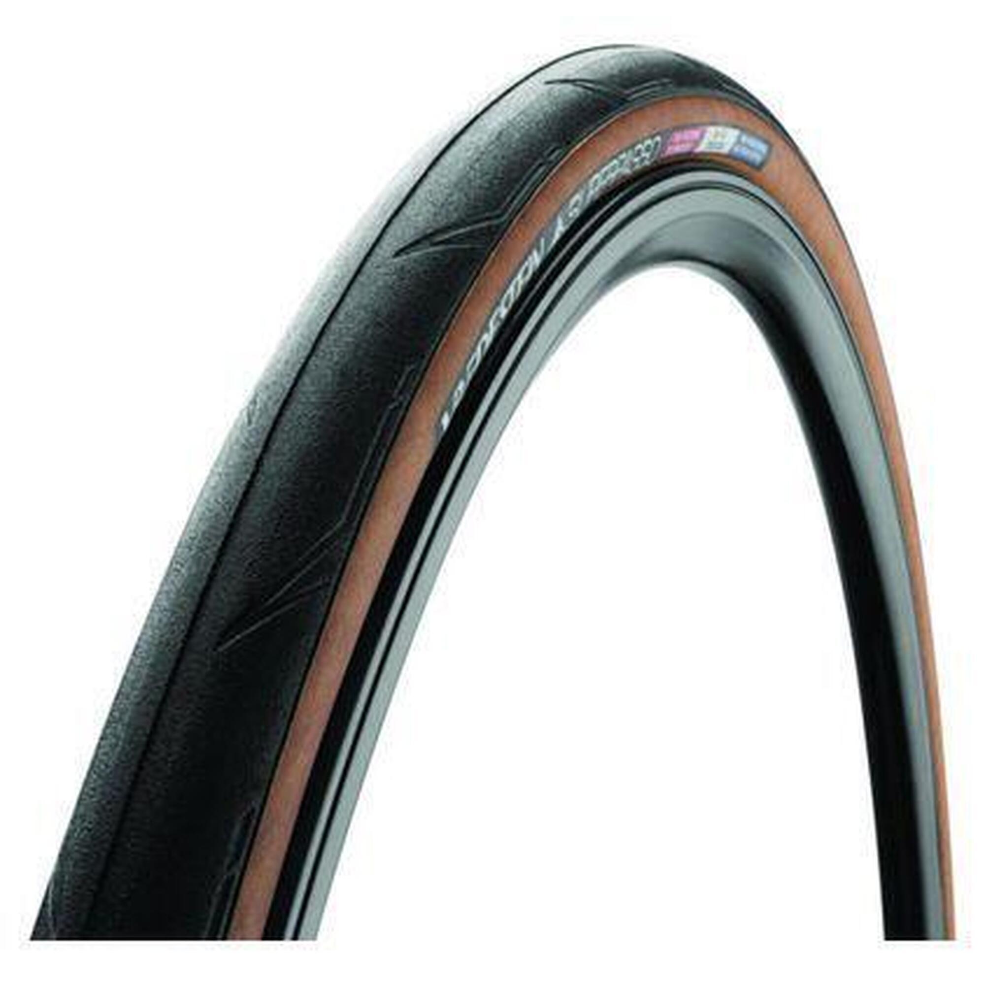 Opona Rowerowa Szosowa Superpasso Tubeless 700 X 28C Czarna/Przezroczysta