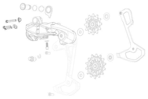 SRAM Coperchio/Skid XX SL T-Type Eagle AXS Parte del deragliatore Sram