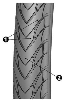 Pneu Vtt/urbain 29x1.75 Michelin Protek Flanc Reflechissant Tt Noir Tr 47 622